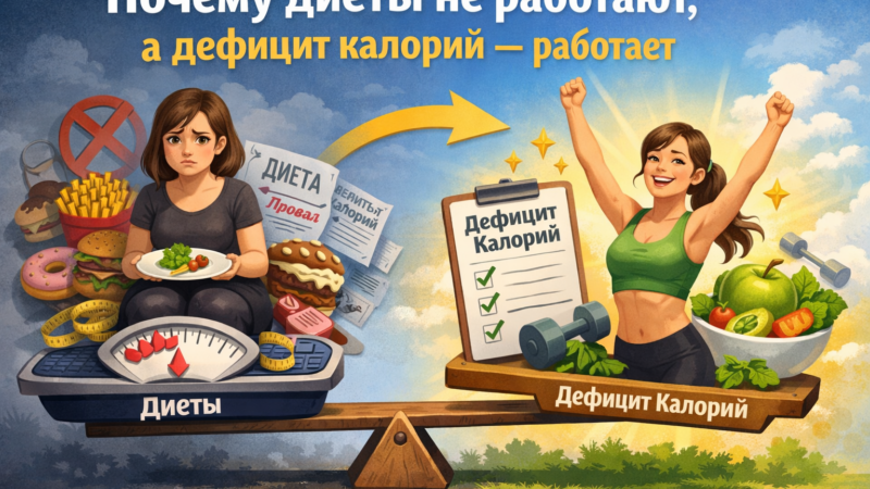 Почему диеты не работают, а дефицит калорий — работает