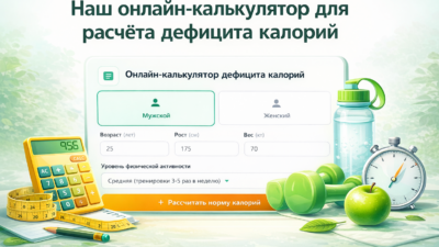 Наш онлайн-калькулятор для расчёта дефицита калорий.